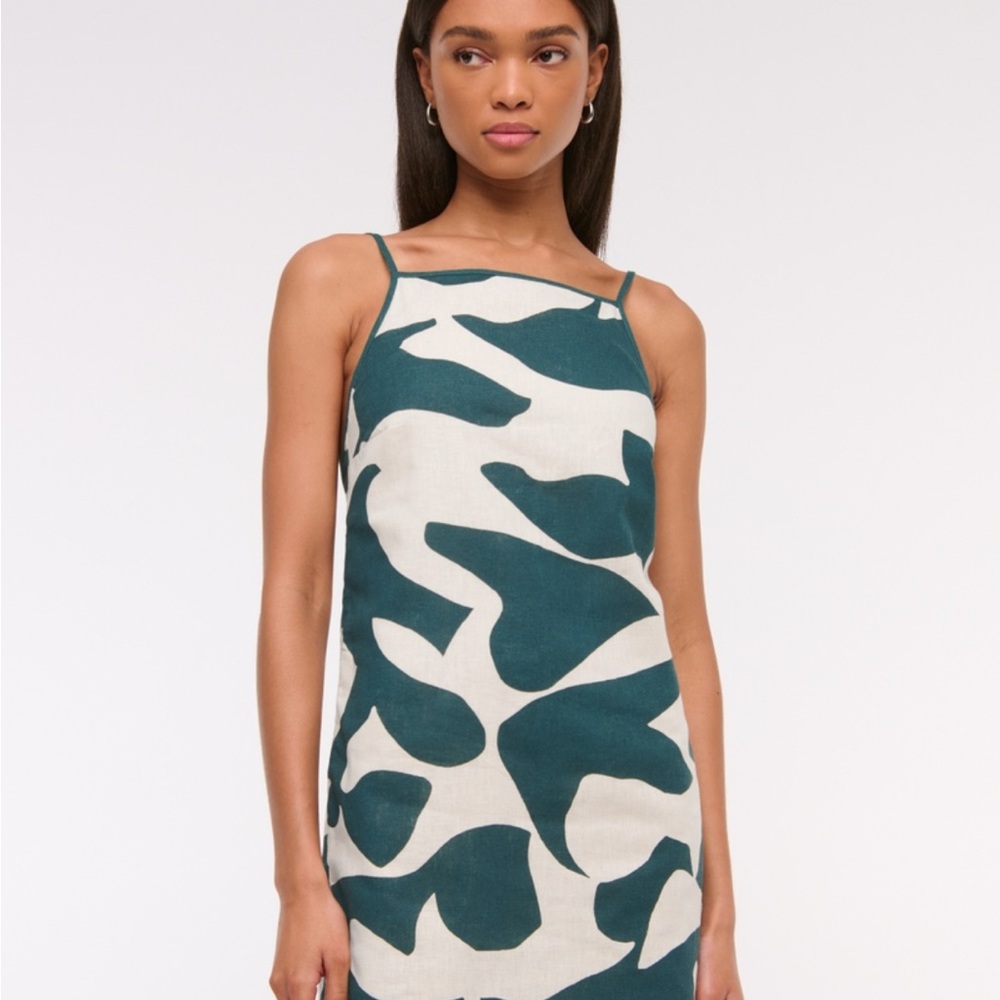 Abercrombie & Fitch Teal and White Mini Dress